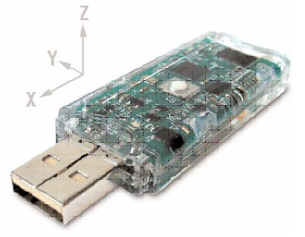 USB plug The USB plug in three-axis sensor